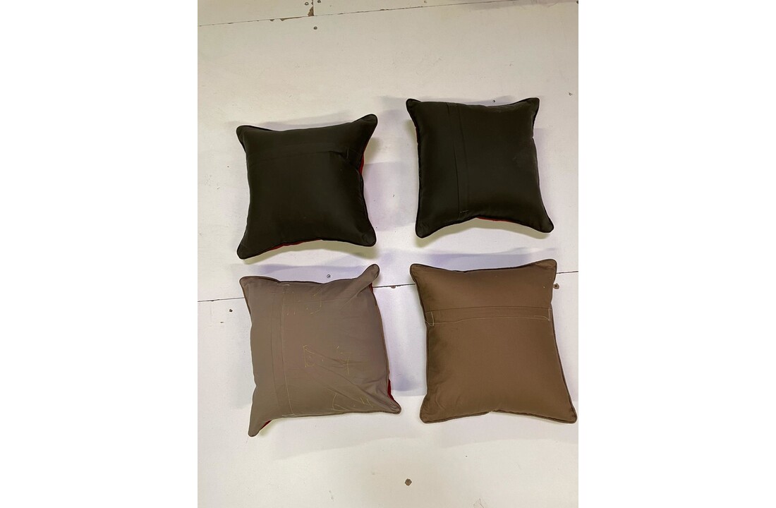 4x unike vintage kelim kussens met vulling ca 45x45 cm