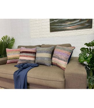 4x unike vintage kelim kussens met vulling ca 45x45 cm