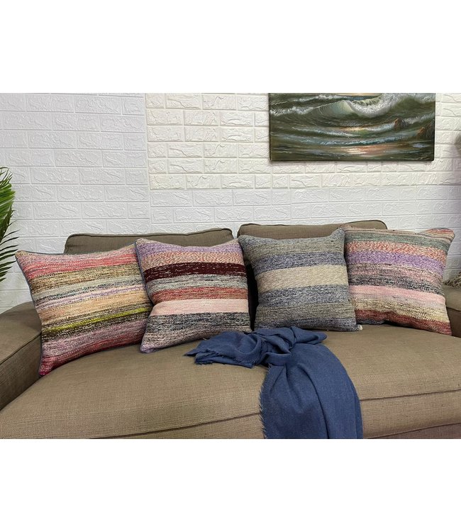 4x vintage unique Kilim Cushion ca 45x45 cm