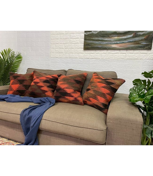 4x vintage unique Kilim Cushion ca 45x45 cm