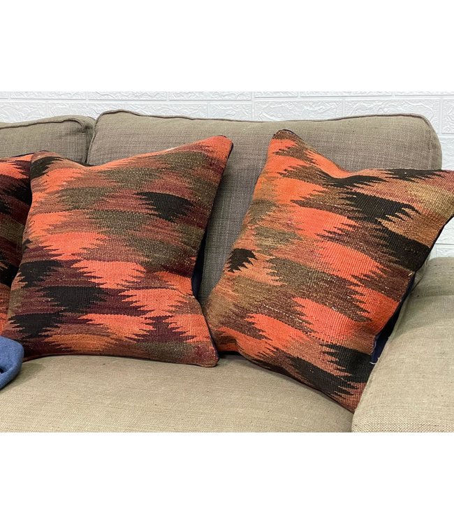 4x unike vintage kelim kussens met vulling ca 45x45 cm