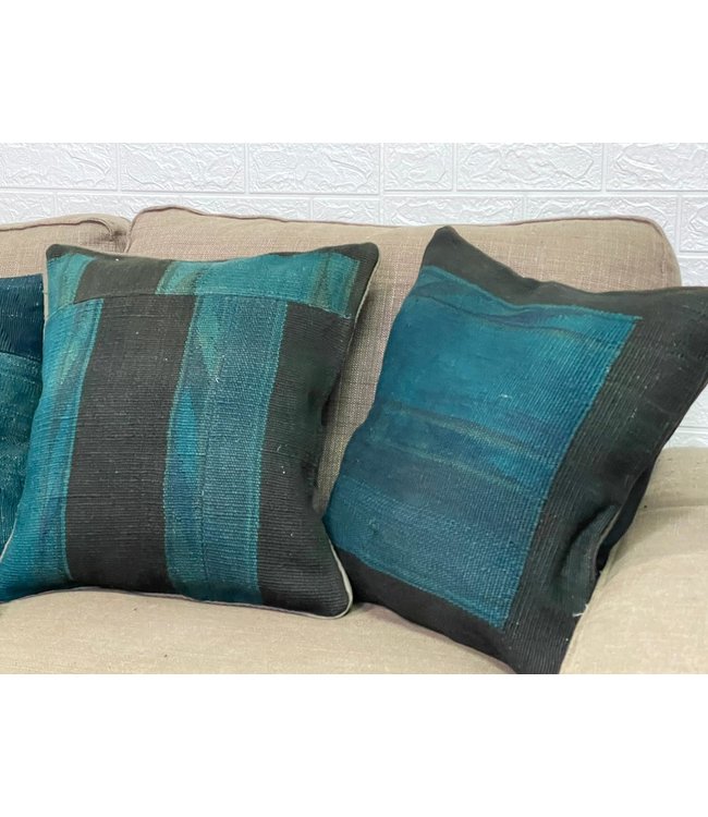 4x unike vintage kelim kussens met vulling ca 45x45 cm