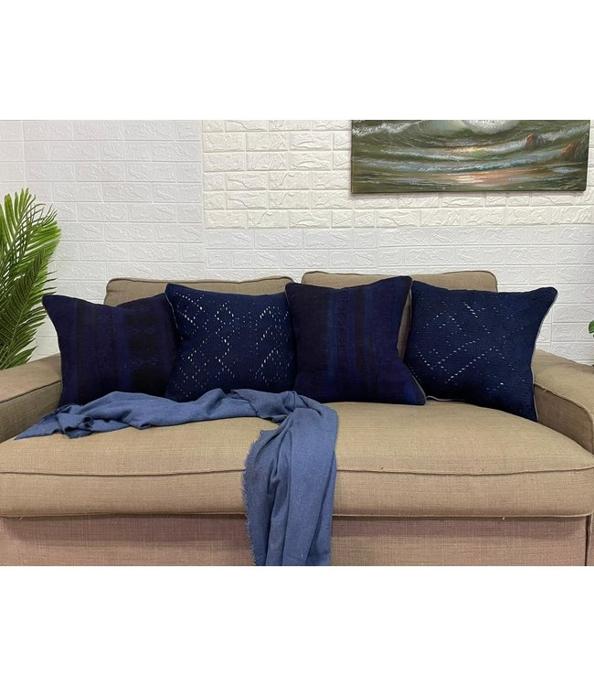 4x unike vintage kelim kussens met vulling ca 45x45 cm