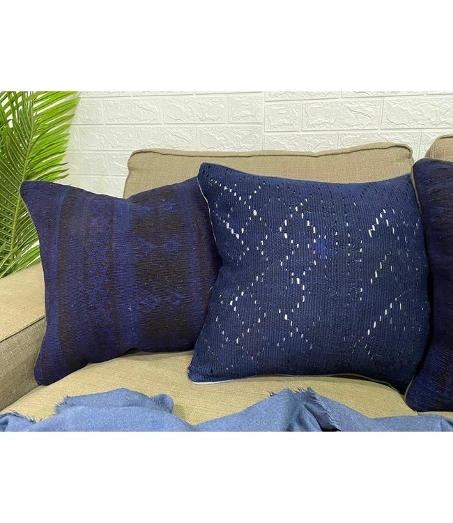 4x unike vintage kelim kussens met vulling ca 45x45 cm