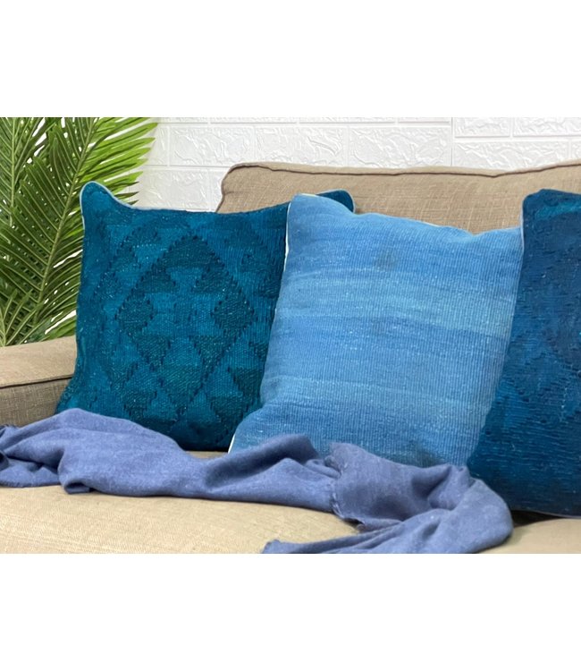 4x vintage kelim kissens  ca 45x45 cm