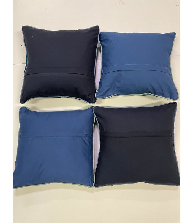 4x unike vintage kelim kussens met vulling ca 45x45 cm