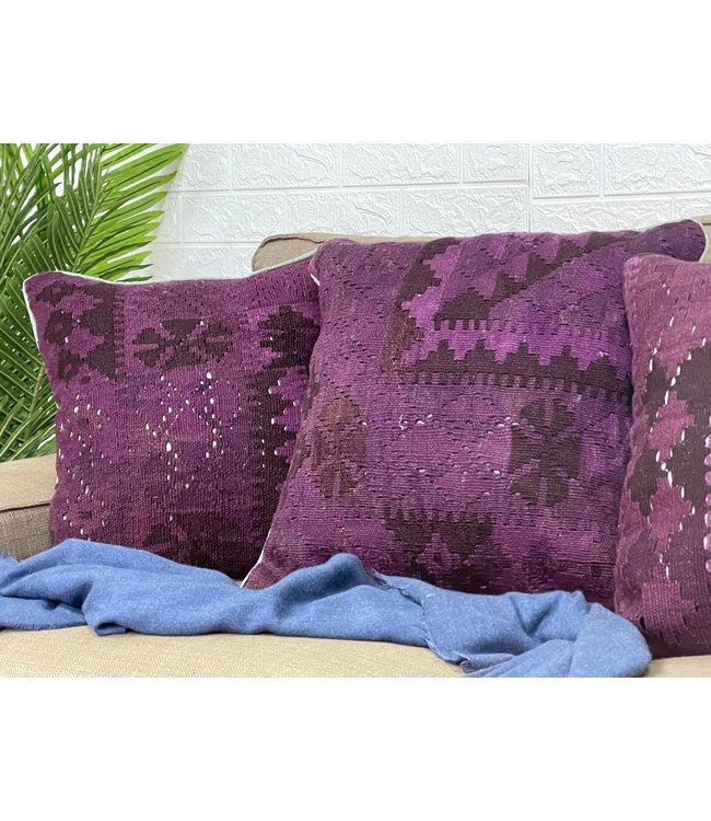 4x vintage kelim kissens  ca 45x45 cm