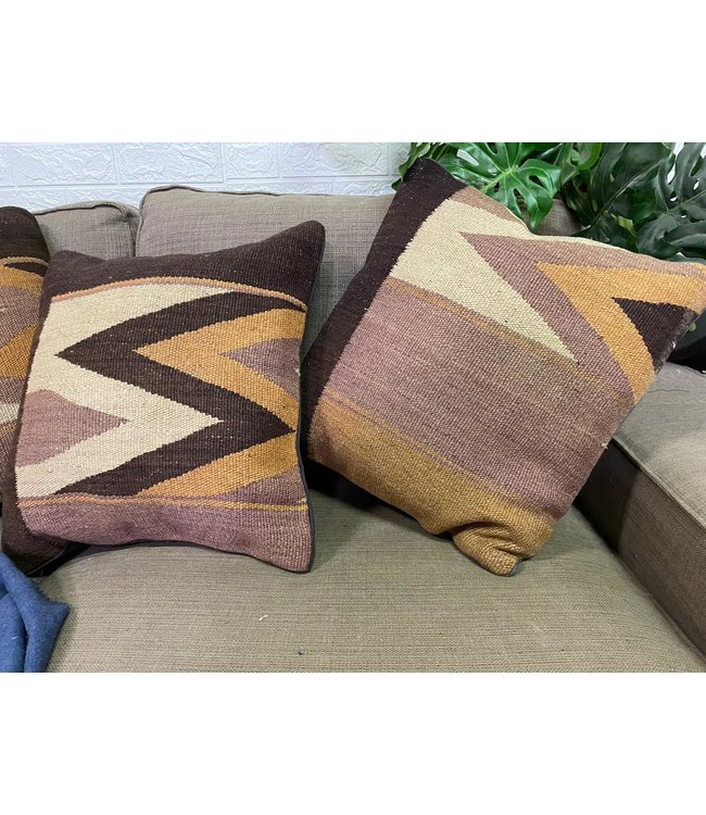 4x unike vintage kelim kussens met vulling ca 45x45 cm