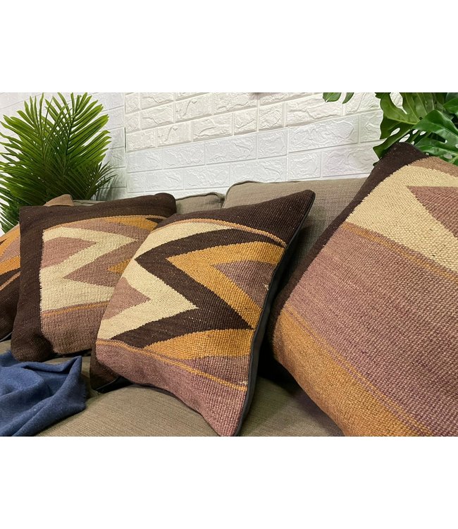 4x vintage kelim kissens  ca 45x45 cm