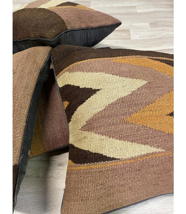 4x unike vintage kelim kussens met vulling ca 45x45 cm
