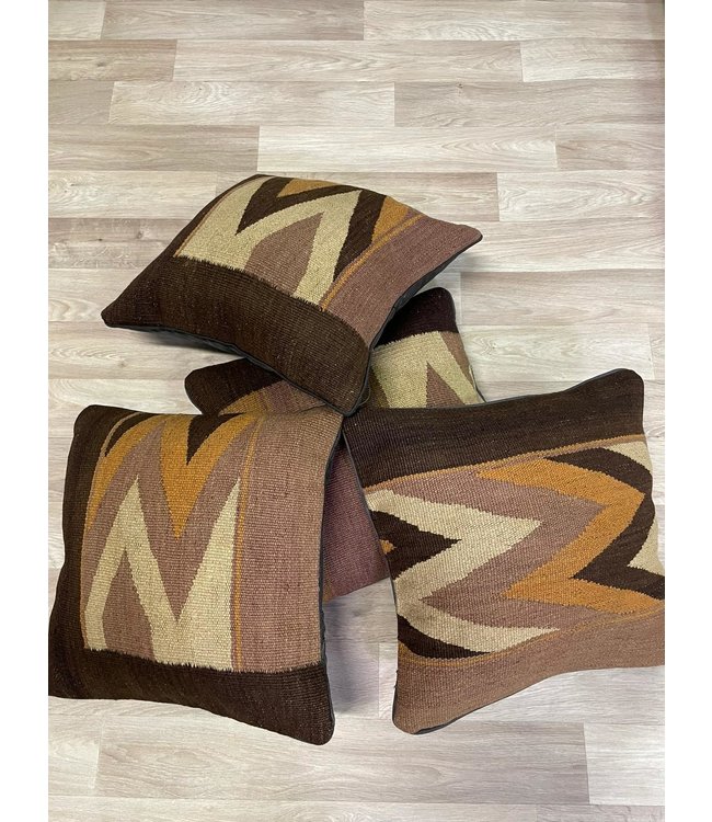 4x vintage unique Kilim Cushion ca 45x45 cm