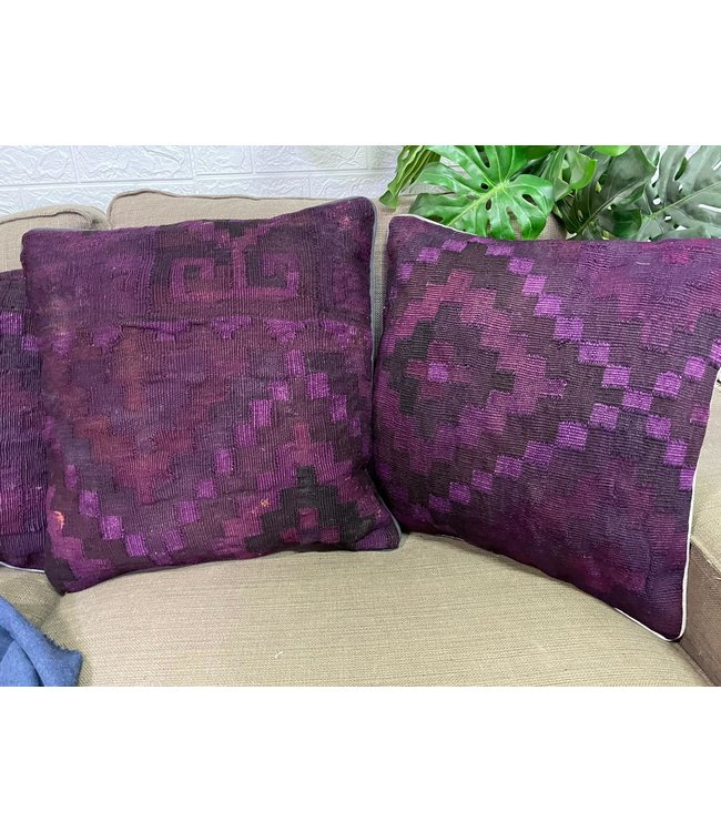 4x unike vintage kelim kussens met vulling ca 45x45 cm