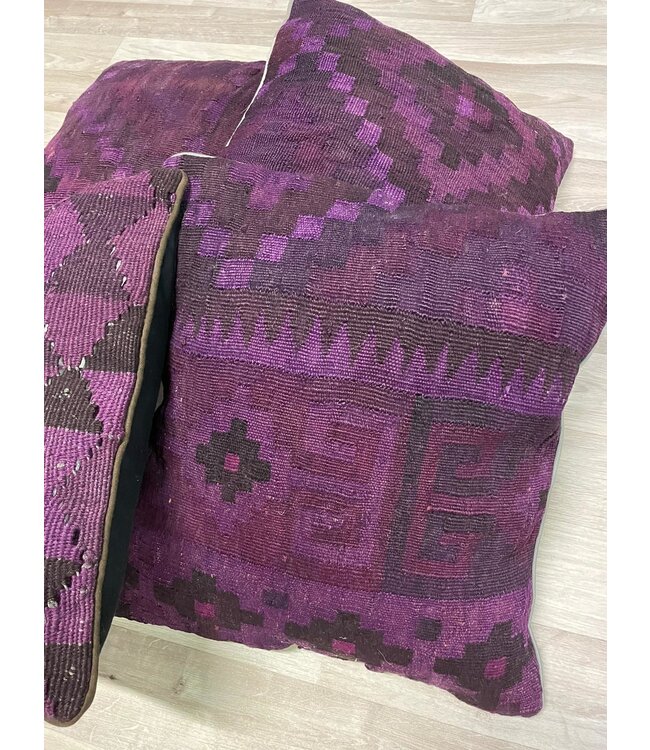 4x vintage unique Kilim Cushion ca 45x45 cm