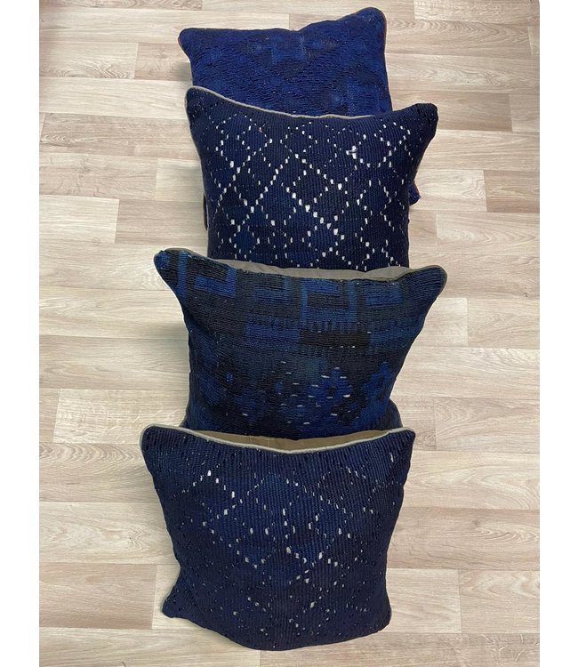 4x vintage kelim kissens  ca 45x45 cm