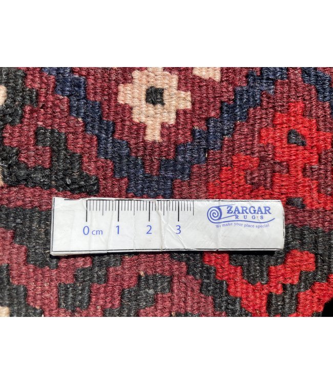 448x286 cm Handmade Afghan Kilim Area Rug Red Color Wool Carpet