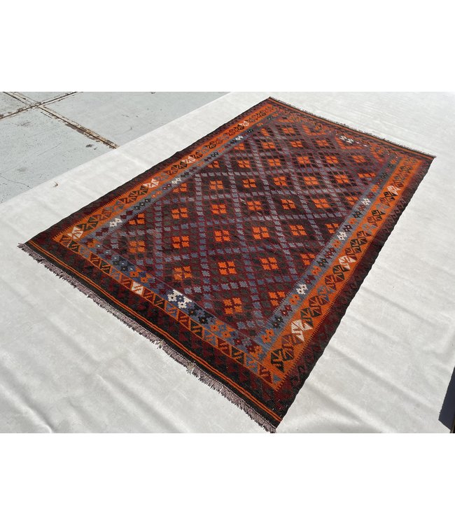 290x180 cmHandgewebt afghanisch Kelim Orientteppich Rot Wolle