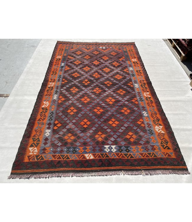 290x180 cmHandgewebt afghanisch Kelim Orientteppich Rot Wolle