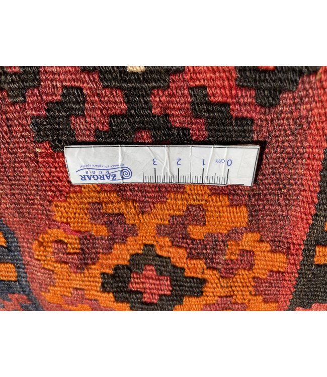 449x266 cm Handmade Afghan Kilim Area Rug Orange Color Wool Carpet