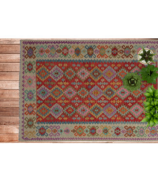 9'84x6'63 Hand Woven Afghan Wool Kilim Area Rug