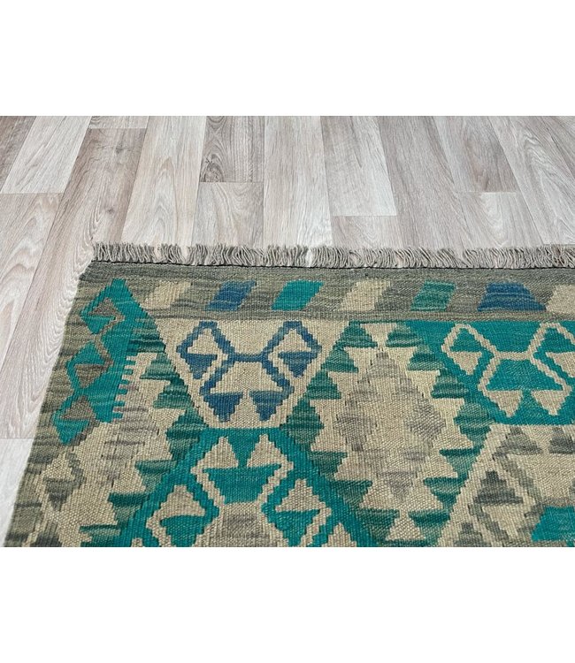 303x245 cm Handgemacht Wolle Kelim Teppich Orientteppich