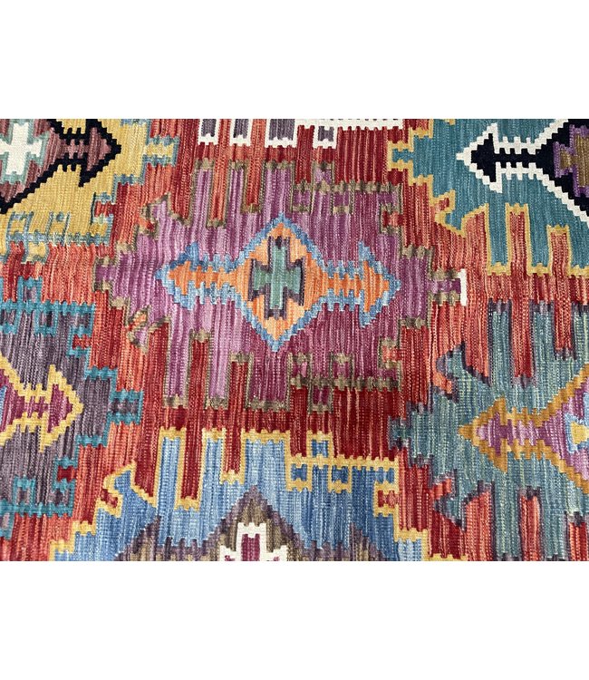 304x204 cm Handmade Afghan Kilim Area Rug Wool Carpet