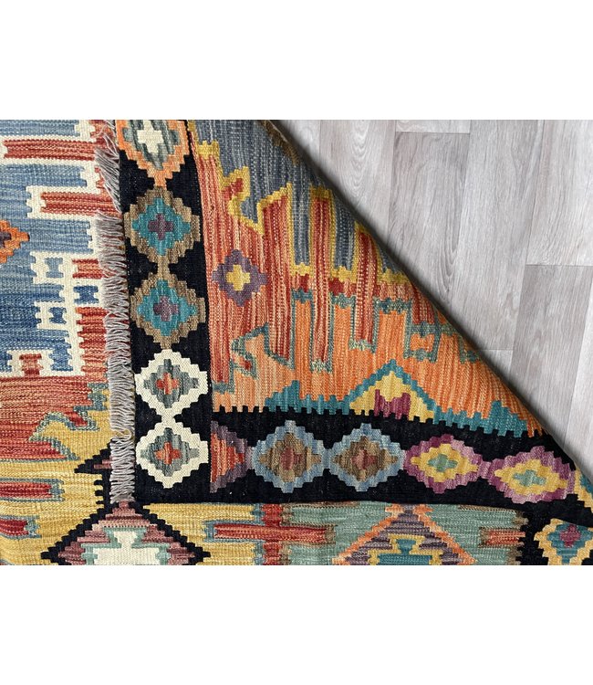 304x204 cm Handmade Afghan Kilim Area Rug Wool Carpet