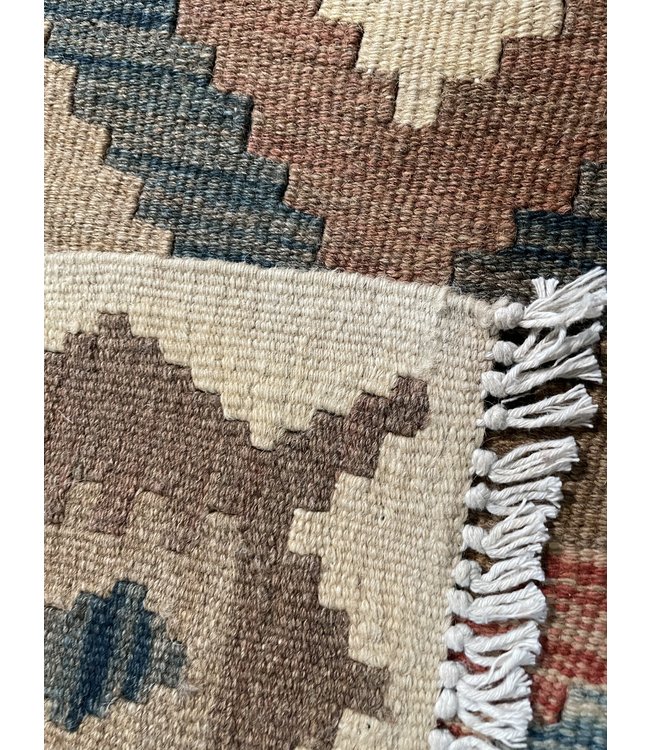 Handgewebte Orientalisch Wolle Kelim Teppich 195x144 cm