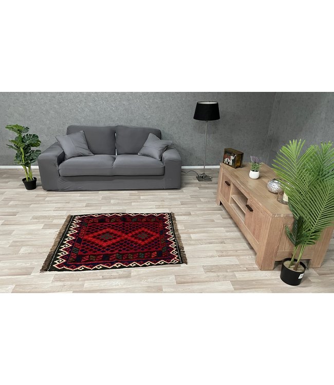 Handgewebte Orientalisch Wolle Kelim Teppich 114x95 cm