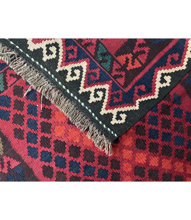 Hand Woven Afghan Wool Kilim Area Rug 114x95 cm