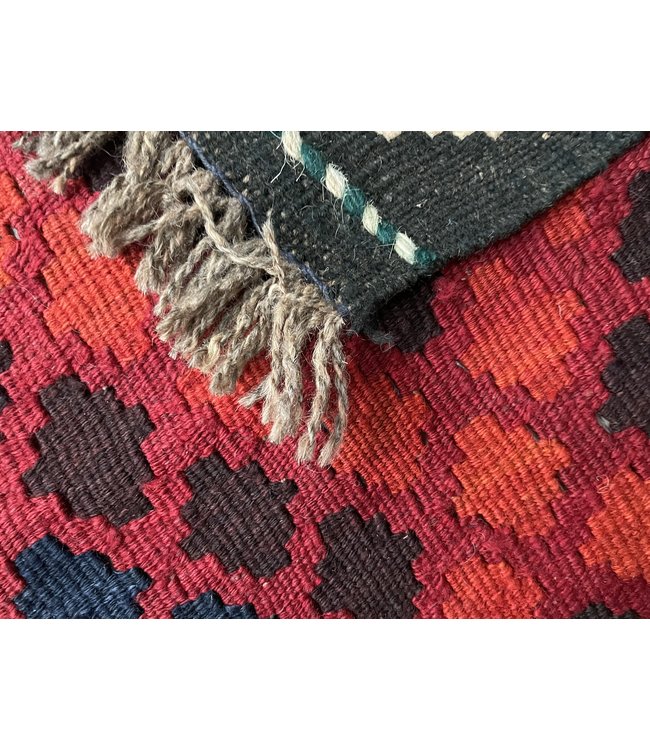 Hand Woven Afghan Wool Kilim Area Rug 114x95 cm