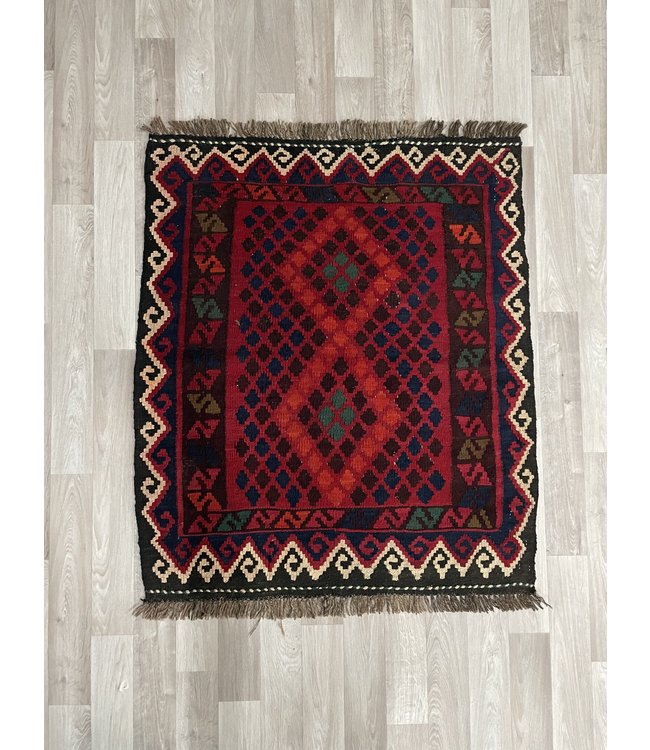 Handgewebte Orientalisch Wolle Kelim Teppich 114x95 cm