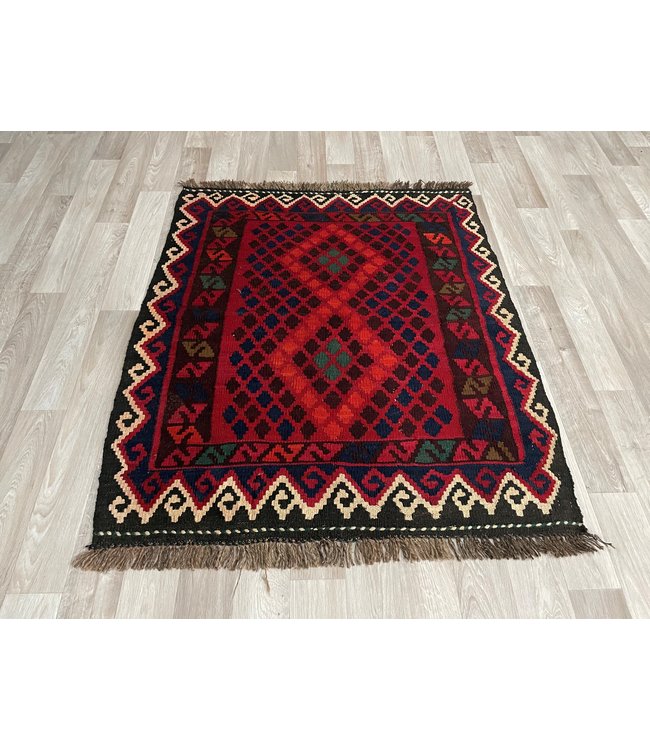 Handgemaakt Oosters Kelim Wol Vloerkleed 114x95 cm