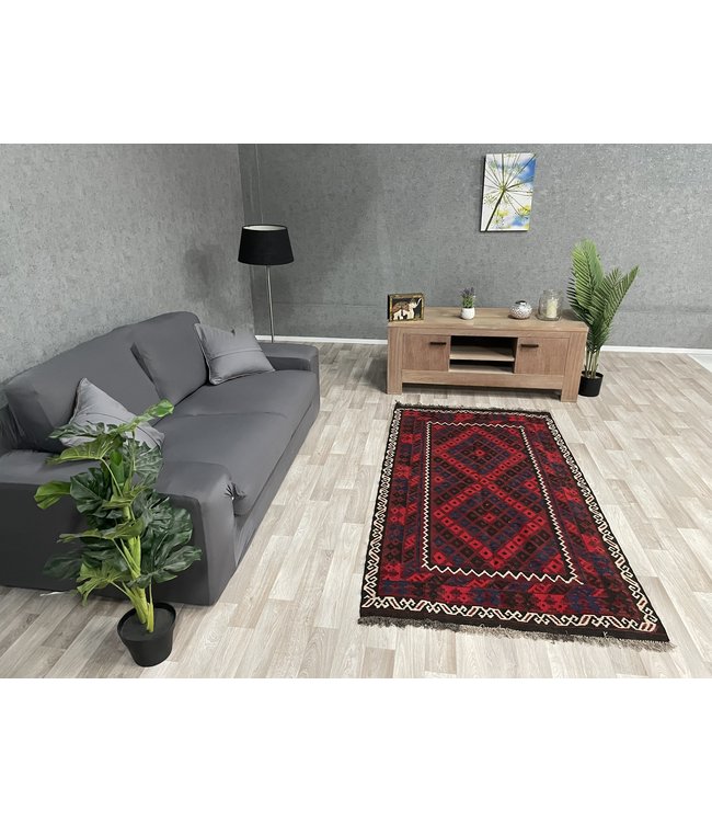 Handgewebte Orientalisch Wolle Kelim Teppich 200 x 130 cm