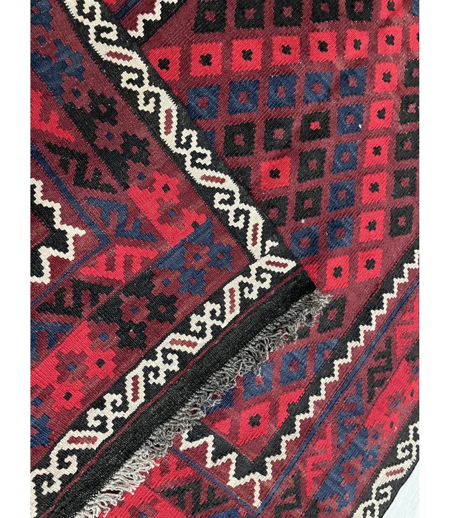 Handgemaakt Oosters Kelim Wol Vloerkleed 200 x 130cm