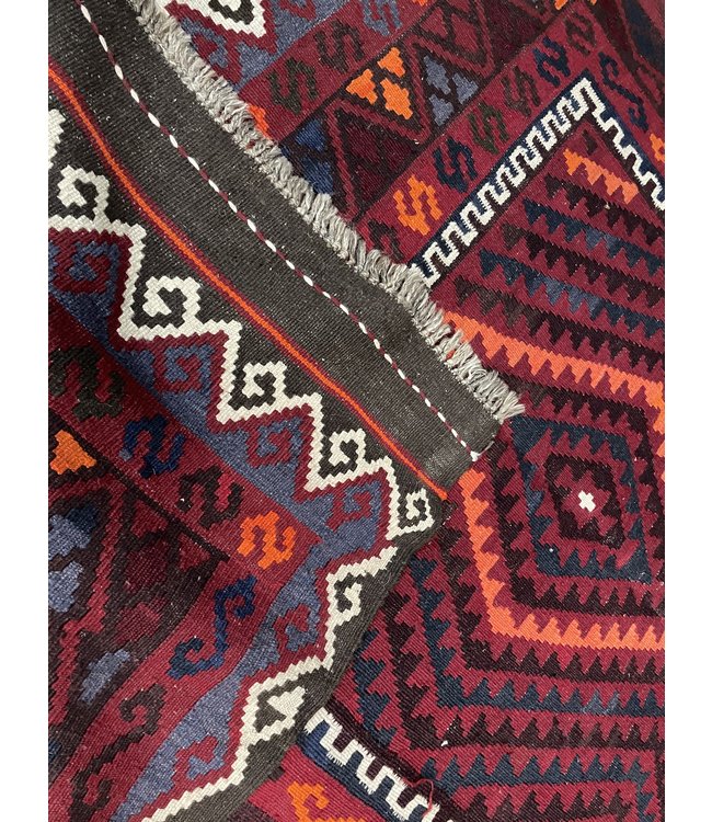 Handgewebte Orientalisch Wolle Kelim Teppich 202 x 136 cm
