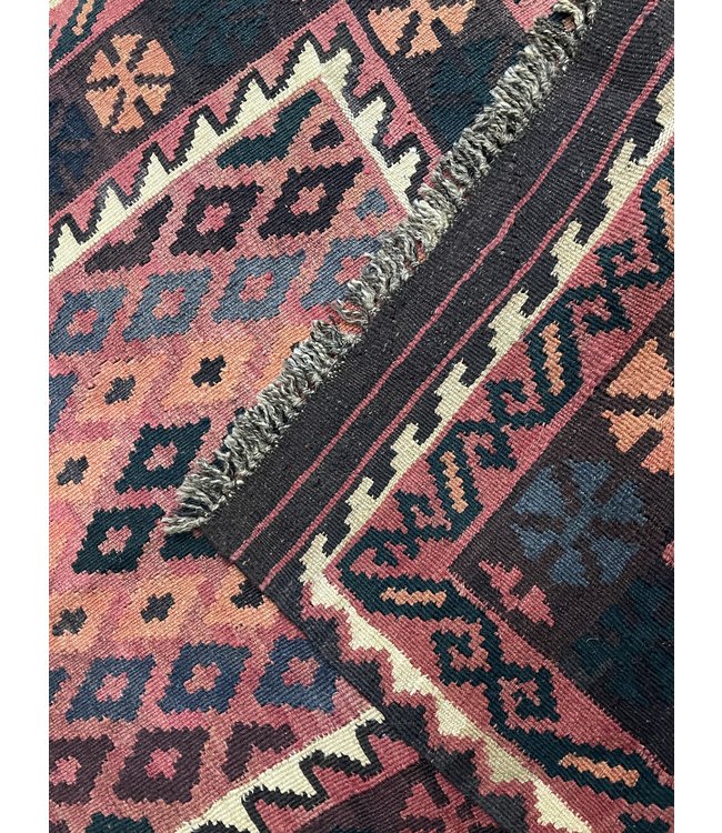 Hand Woven Afghan Wool Kilim Area Rug 201 x 96 cm