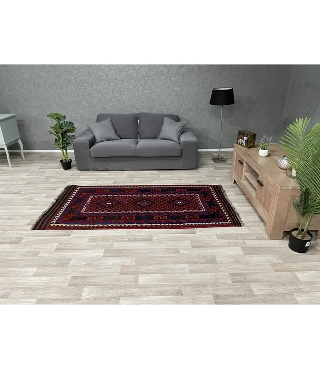 Handgemaakt Oosters Kelim Wol Vloerkleed 207 x 097 cm