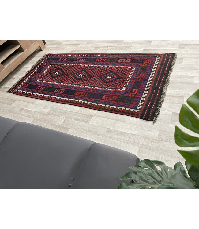 Handgewebte Orientalisch Wolle Kelim Teppich 207 x 097 cm