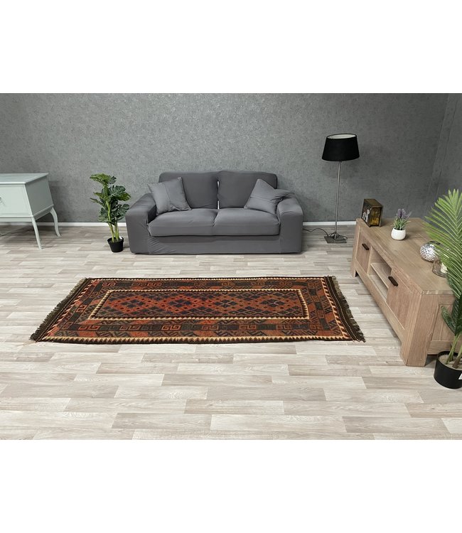 Handgewebte Orientalisch Wolle Kelim Teppich 232 x 99 cm