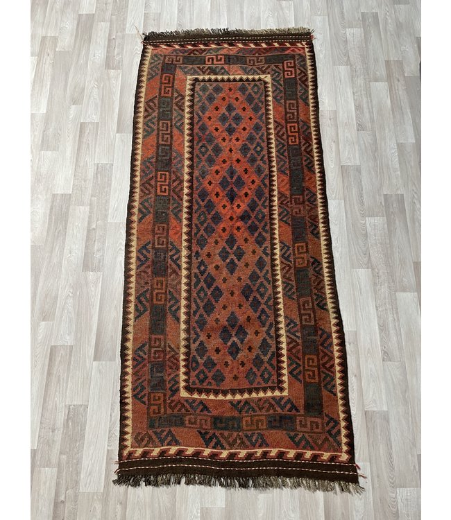 Handgewebte Orientalisch Wolle Kelim Teppich 232 x 99 cm