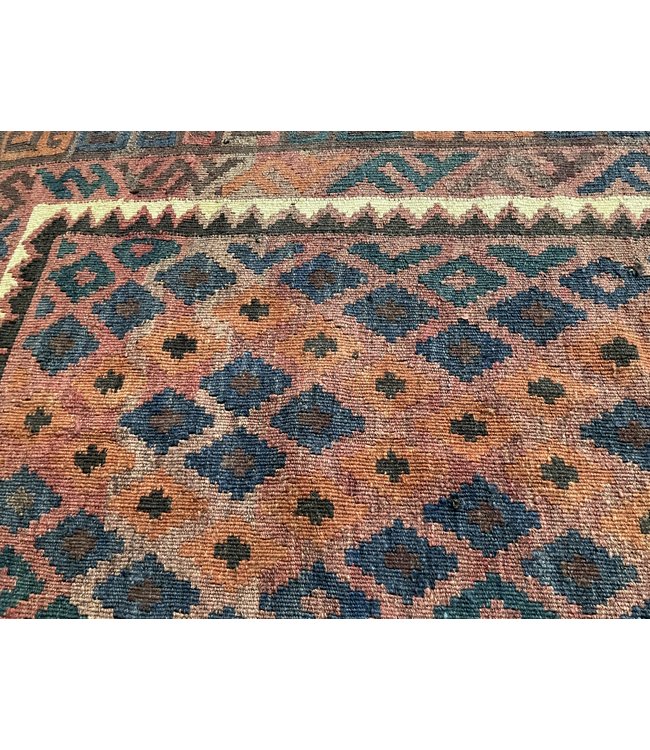 Hand Woven Afghan Wool Kilim Area Rug 232 x 99 cm