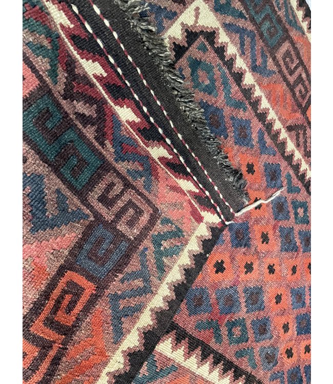 Hand Woven Afghan Wool Kilim Area Rug 232 x 99 cm