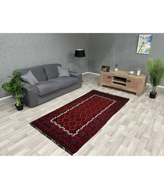 Handgewebte Orientalisch Wolle Kelim Teppich 225 x 114 cm
