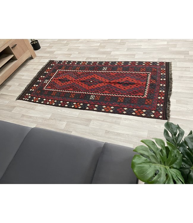 Handgewebte Orientalisch Wolle Kelim Teppich 209 x 101 cm