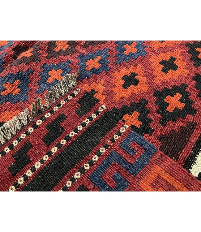 Handgewebte Orientalisch Wolle Kelim Teppich 216 x 141 cm