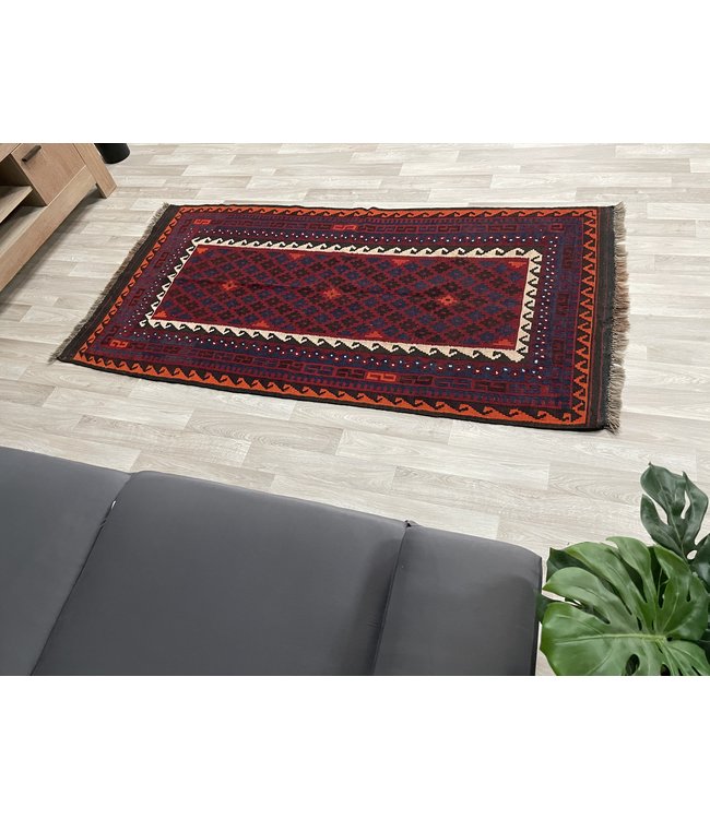 Handgewebte Orientalisch Wolle Kelim Teppich 203 x 104 cm