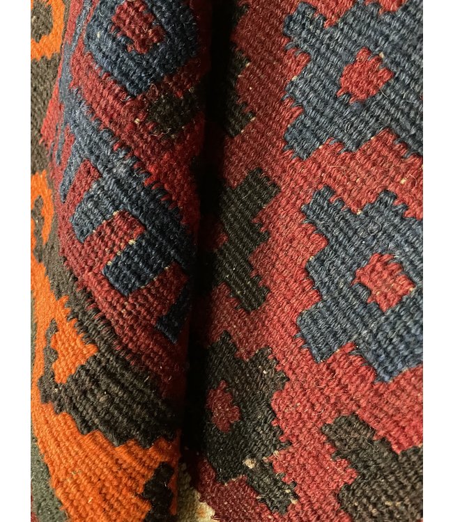 Hand Woven Afghan Wool Kilim Area Rug 203 x 104 cm (6'7 x 3'4 ) Feet