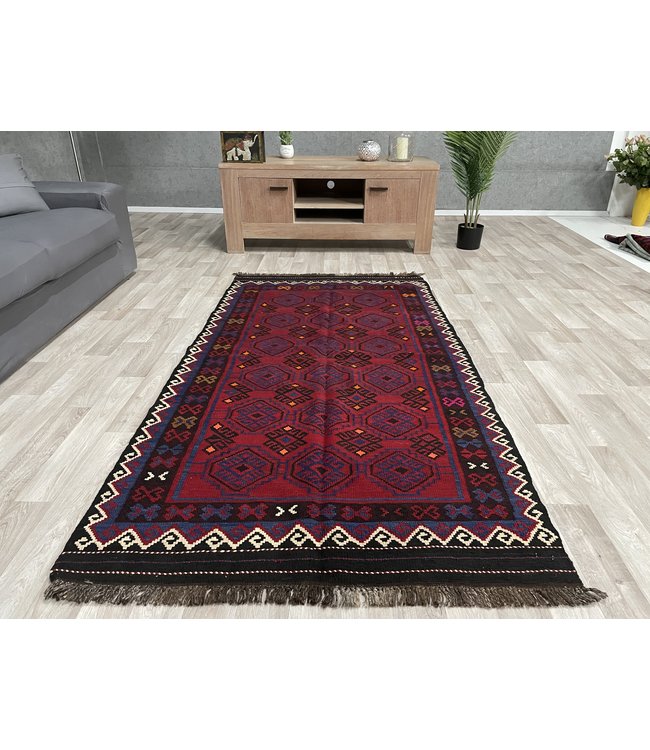 Handgewebte Orientalisch Wolle Kelim Teppich 210 x 110 cm