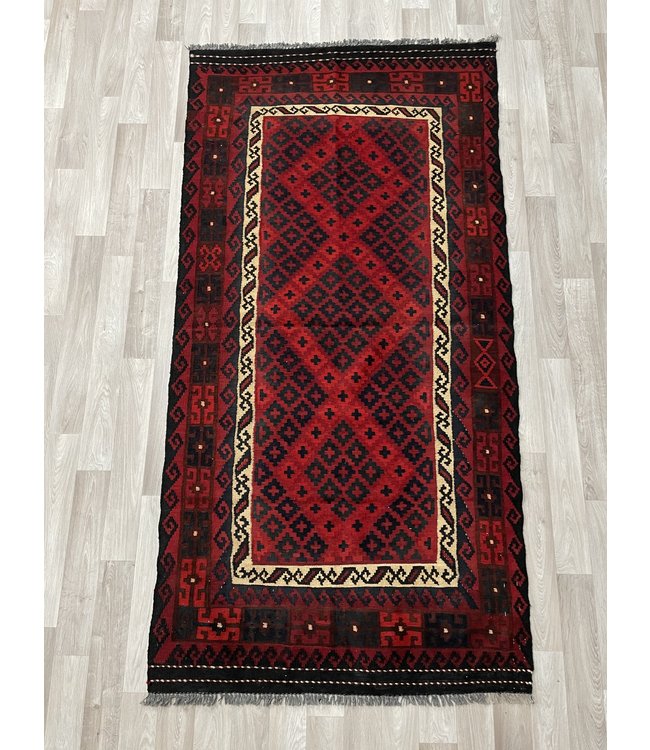 Handgewebte Orientalisch Wolle Kelim Teppich 210 x 107 cm