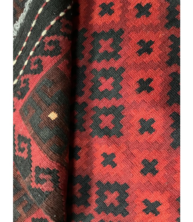 Hand Woven Afghan Wool Kilim Area Rug 210 x 107 cm